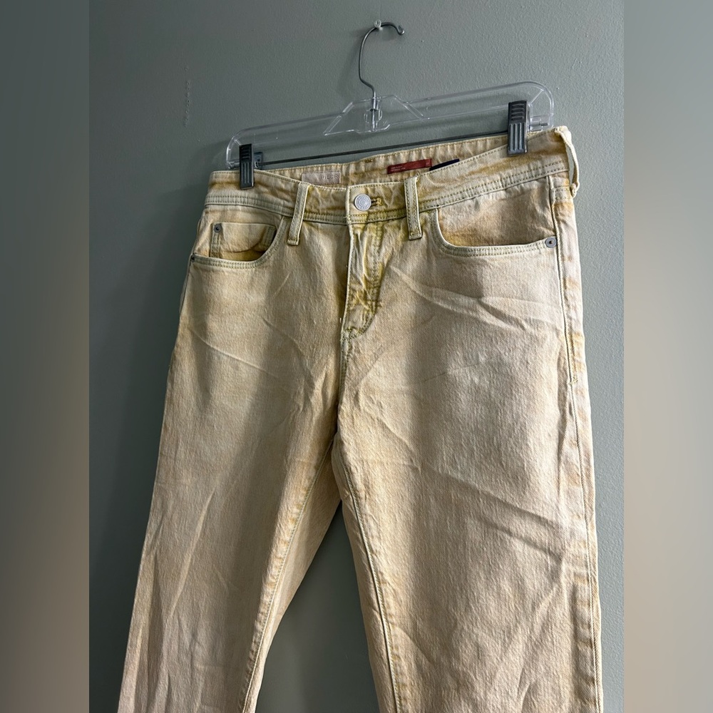 Anthropologie Pilcro The Slim Boyfriend yellow jeans